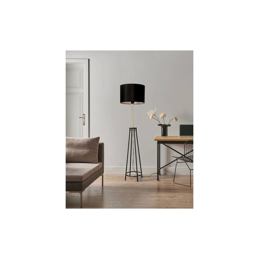 Állólámpa TEGOLA 1xE27/60W/230V fekete/arany