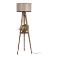 Állólámpa TRIPOD 1xE27/60W/230V bézs/barna