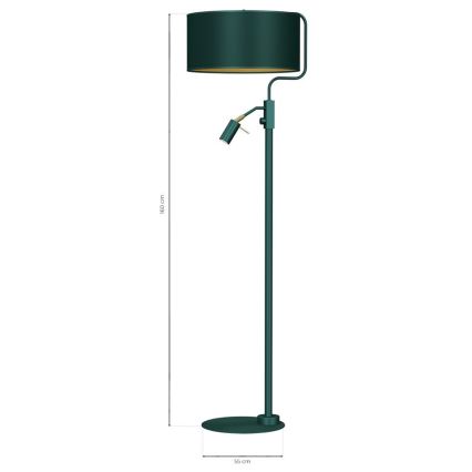 Állólámpa VERDE 1xE27/60W/230V + 1xGU10-MR11/7W zöld