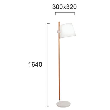 Állólámpa VIANA 1xE27/60W/230V fehér/barna