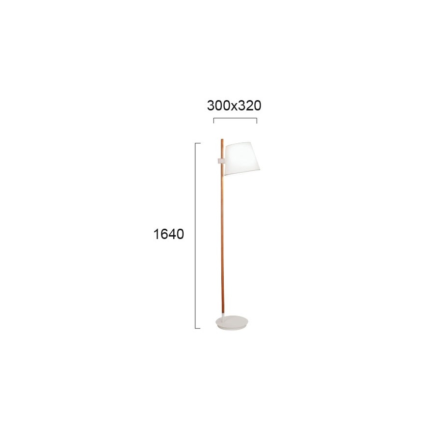 Állólámpa VIANA 1xE27/60W/230V fehér/barna