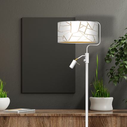 Állólámpa ZIGGY 1xE27/40W/230V + 1xGU10/MR11/7W fehér/arany