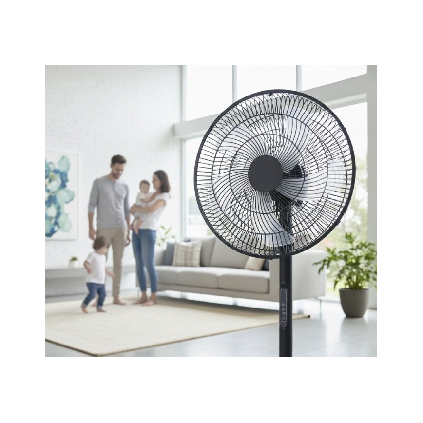 Állóventilátor VIENTO-R 40W/230V fekete + távirányító