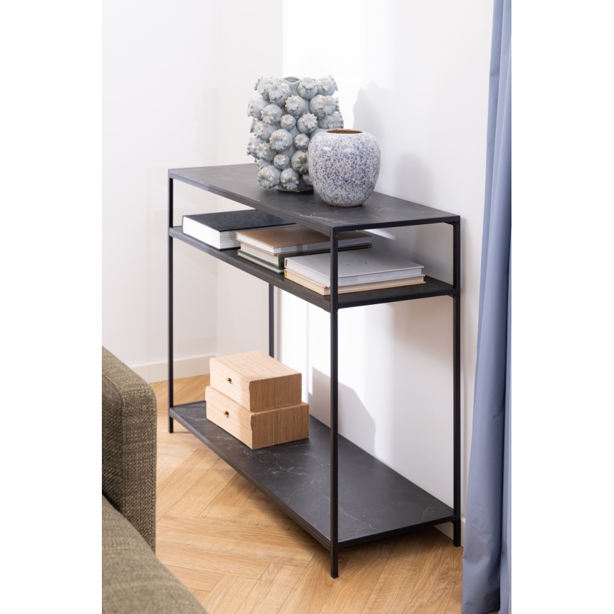 ALMA antracit konzolasztal