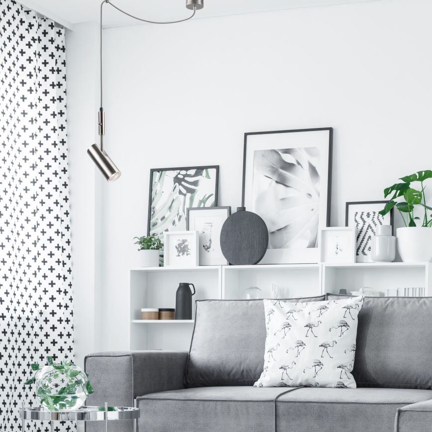 Függeszték ALMA 1xGU10/35W/230V króm, kábelre szerelhető