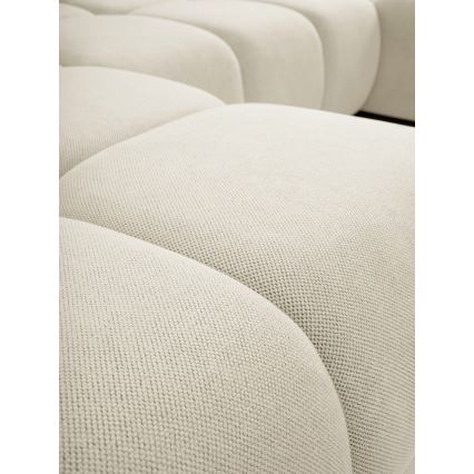 ALMADA U alakú kárpitozott ülőgarnitúra, ággyá alakítható, tárolóhellyel, bézs