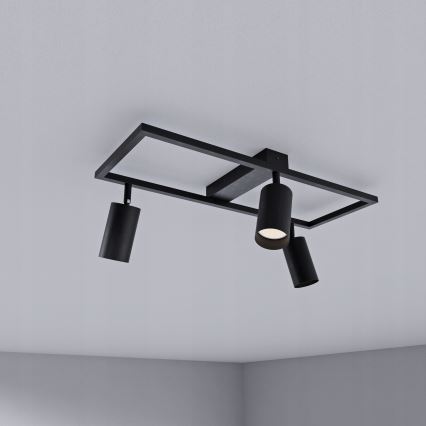 Álmennyezeti spotlámpa 3xGU10/30W/230V fekete