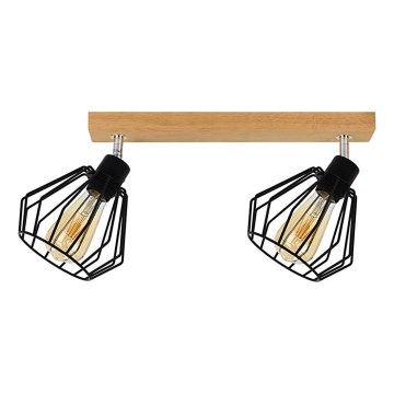 Álmennyezeti spotlámpa VENTI 2xE27/15W/230V tölgy