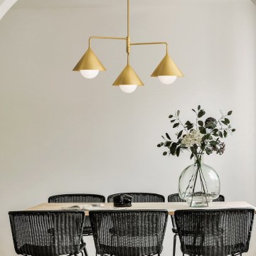 Alora Mood - Rúdra szerelt csillár REMYCK 3xE27/60W/230V aranyszínű