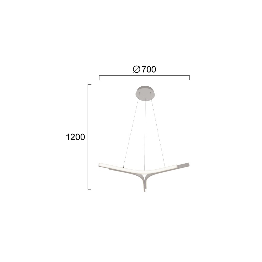 ALTA LED csillár kábelen LED/30W/230V ezüstszínű
