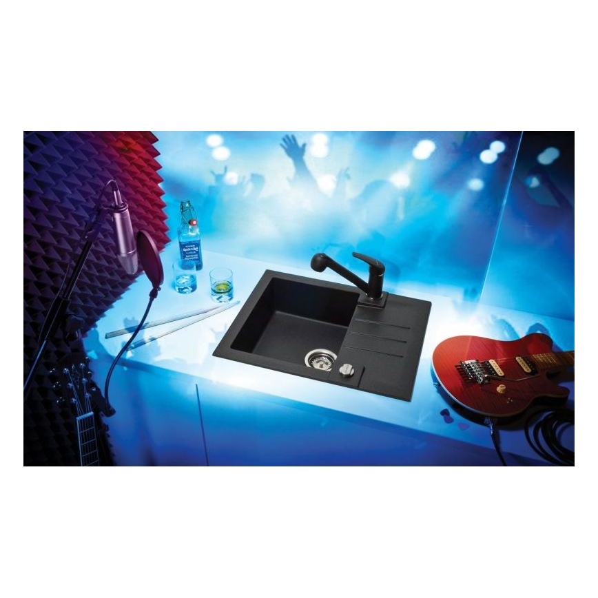 ALVEUS 1090951 - Mosogató ROCK 59,5x47,5 cm gránit/fekete