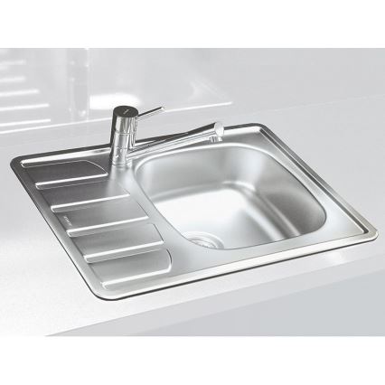 ALVEUS 1098940 - Mosogató ZOOM 61,5x50 cm satin, felső rögzítéshez