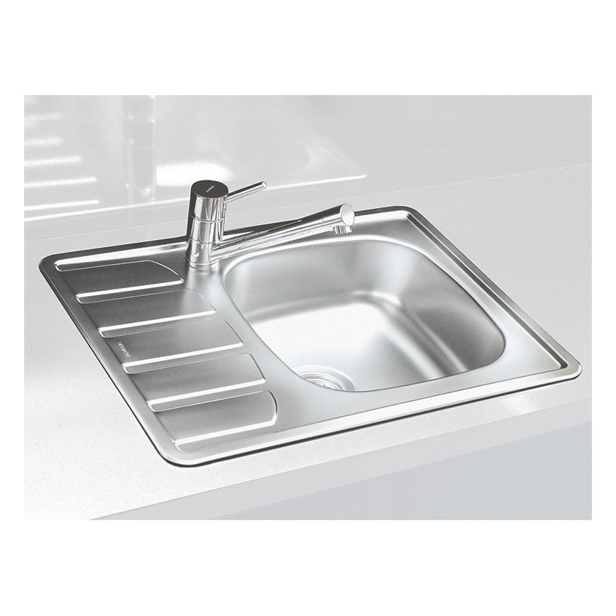 ALVEUS 1098940 - Mosogató ZOOM 61,5x50 cm satin, felső rögzítéshez