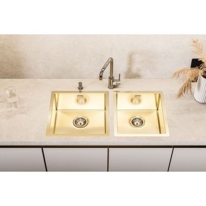 ALVEUS 1103319 - Mosogató QUADRIX 45x45 cm monarch arany