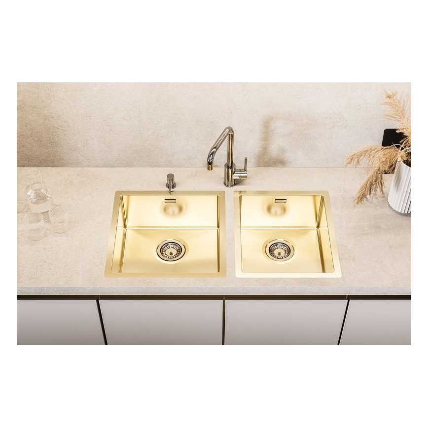 ALVEUS 1103319 - Mosogató QUADRIX 45x45 cm monarch arany