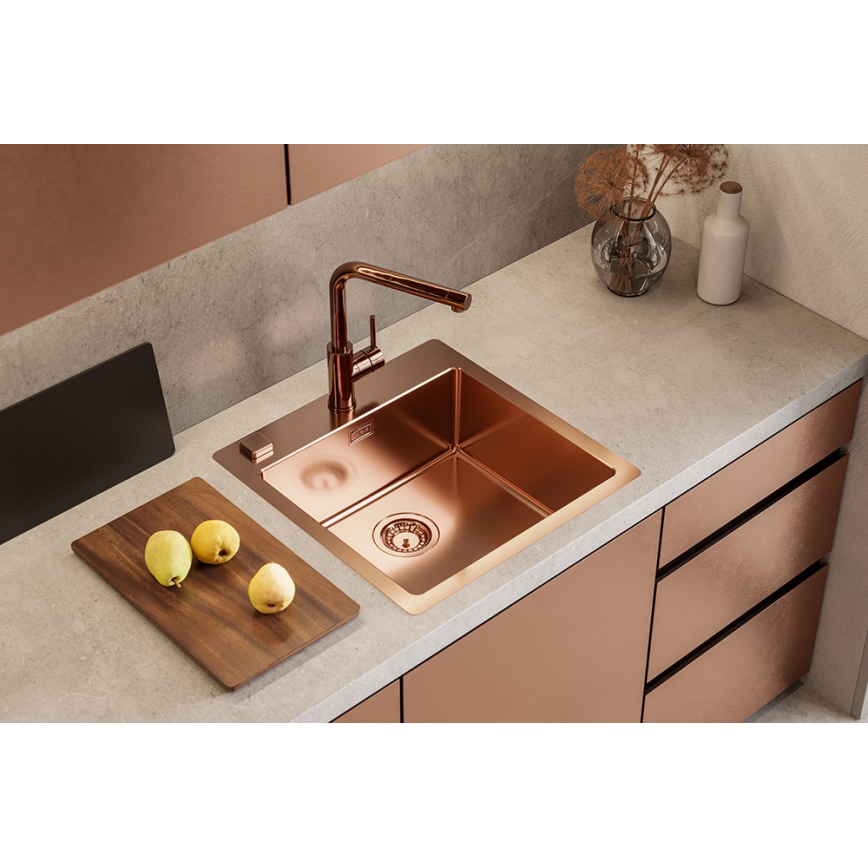 ALVEUS 1122708 - Mosogató PURE 52,5x51,5 cm monarch réz