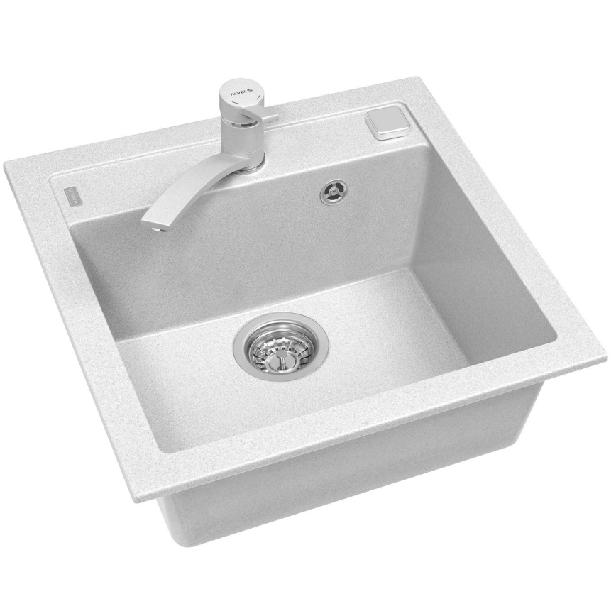 ALVEUS 1128395 - Mosogató FORMIC 52x51 cm gránit/fehér