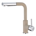 ALVEUS 1129045 - Mosogatócsap kihúzható permetezővel SIROS 29,7 cm gránit/bézs