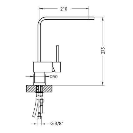 ALVEUS 1134829 - Mosogató csap LAGUNA 28,6 cm monarch bronz