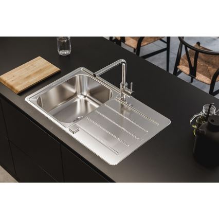 ALVEUS 1136608 - Konyhai mosogató LINE 79x50 cm rozsdamentes acél/szatén, excenter nélkül