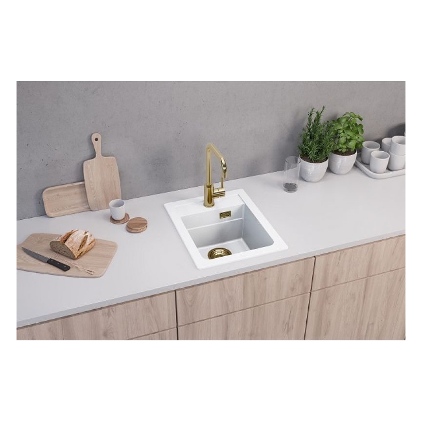 ALVEUS 1139079 - Mosogató ATROX 50x40 cm gránit/fehér