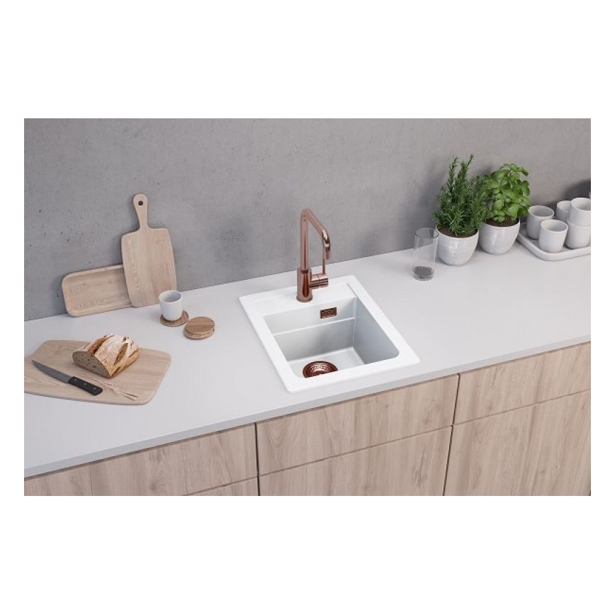 ALVEUS 1139079 - Mosogató ATROX 50x40 cm gránit/fehér