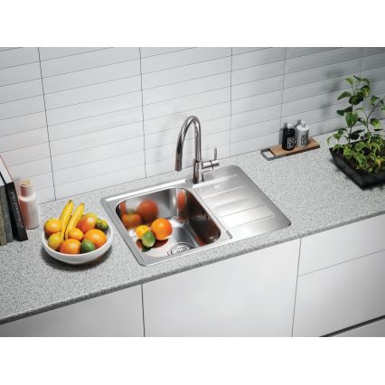 ALVEUS 1144603 - LINE konyhai mosogató 61,5x50 cm, rozsdamentes acél/szatén, excenter nélkül