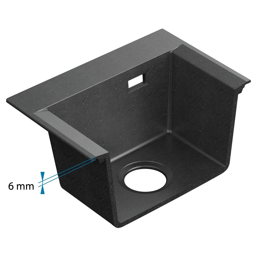 ALVEUS 1149303 - PURE konyhai mosogató 79x51,5 cm gránit/antracit