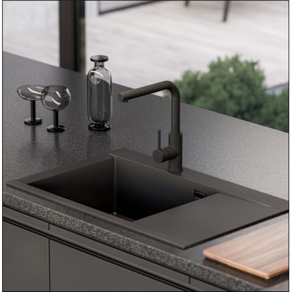 ALVEUS 1149304 - Konyhai mosogató PURE 79x51,5 cm gránit/fekete