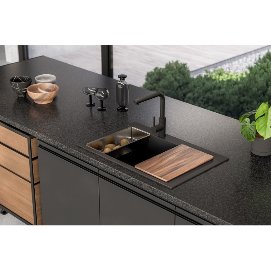 ALVEUS 1149304 - Konyhai mosogató PURE 79x51,5 cm gránit/fekete