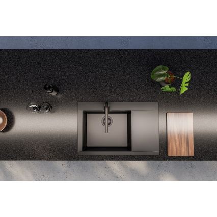 ALVEUS 1149305 - PURE konyhai mosogató 79x51,5 cm gránit/fekete