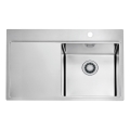 ALVEUS 1149516 - PURE konyhai mosogató 79x52,5 cm selyemfényű, jobb oldali + szifon gyorskioldóval