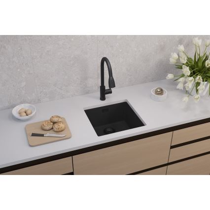 ALVEUS 1150048 - OMNI 45x45 cm konyhai mosogató gránit/fekete