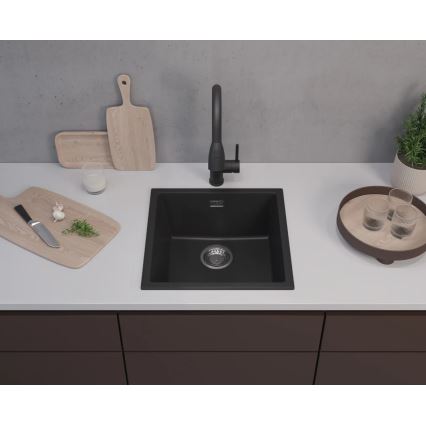 ALVEUS 1150048 - OMNI 45x45 cm konyhai mosogató gránit/fekete