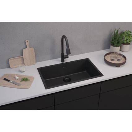 ALVEUS 1150064 - Konyhai mosogató OMNI 75x45 cm gránit/fekete