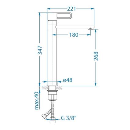 ALVEUS 1150752 - Maya mosogató csaptelep 34,7 cm fényes króm