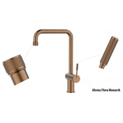 ALVEUS 1150763 - Mosogató csap FLORA 34,8 cm réz