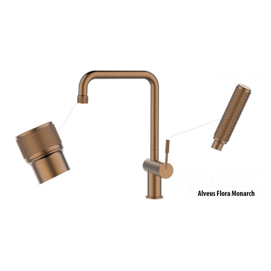 ALVEUS 1150763 - Mosogató csap FLORA 34,8 cm réz