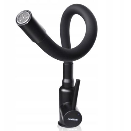 ALVEUS SETA23193 - Konyhai mosogató ATROX 50x50 cm + mosogató csaptelep hajlítható kifolyóval MINTAS 34 cm gránit/matt fekete