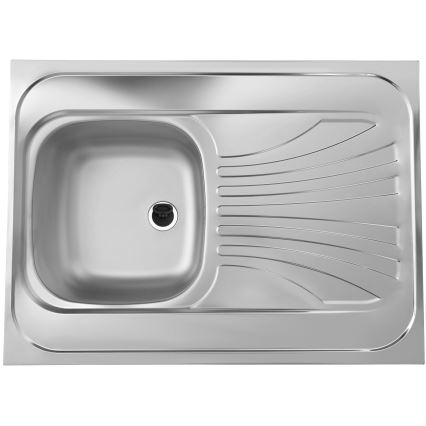 ALVEUS SETA24019 - Konyhai mosogató CLASSIC 80x60 cm + MINTAS 34 cm rugalmas kifolyókaros mosogatócsaptelep, nemesacél/fekete