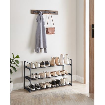 ALVORO cipőtároló fekete