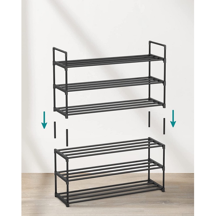 ALVORO cipőtároló fekete