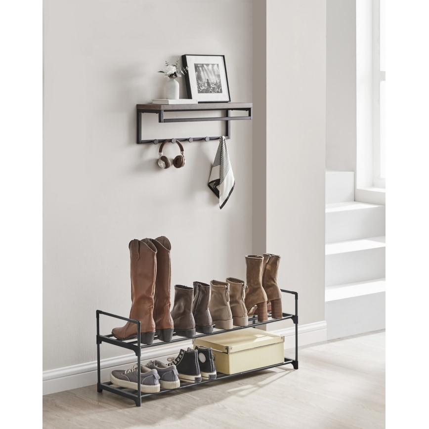 ALVORO cipőtároló fekete