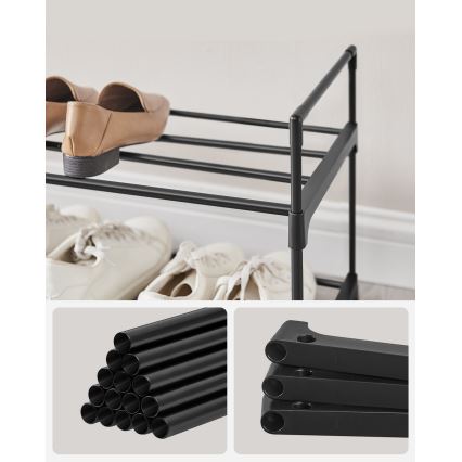 ALVORO cipőtároló fekete