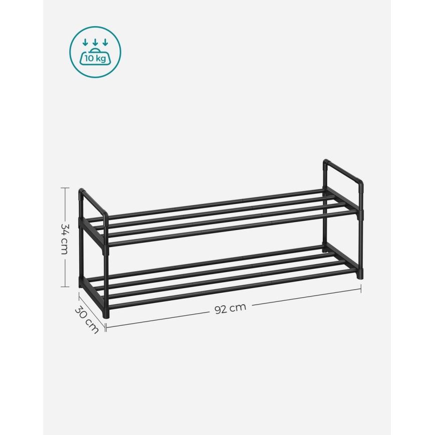 ALVORO cipőtároló fekete