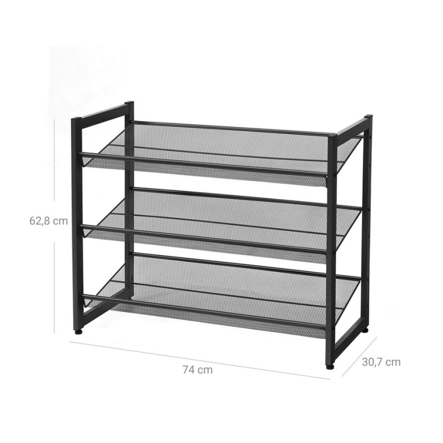 ALVORO fekete cipőtartó