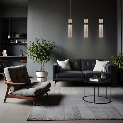 AMBIENTE kábelen függő LED csillár, 6W/230V, 3000/4000/6000K, fényes króm