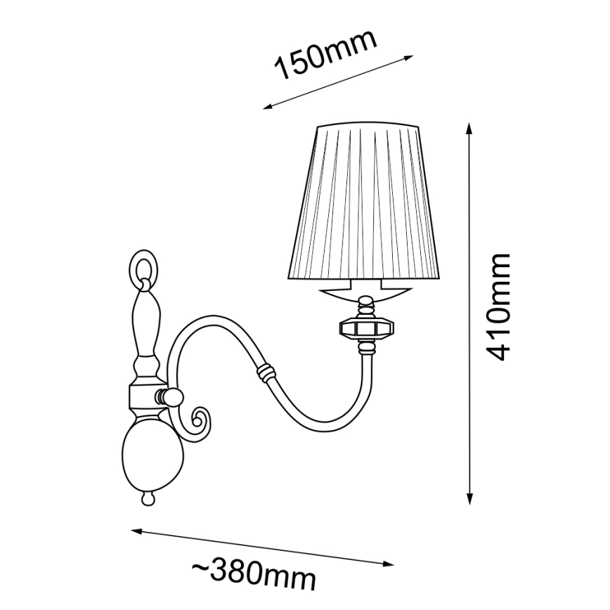 Amplex - Fali lámpa 1xE14/10W/230V