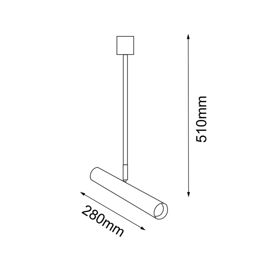 Amplex - Csillár rúdon 1xGU10-MR11/15W/230V fekete/réz