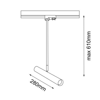 Amplex - Csillár sínrendszerhez 1xGU10-MR11/15W/230V fekete/réz